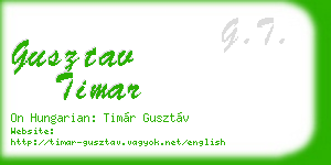 gusztav timar business card