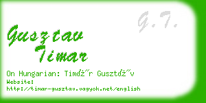 gusztav timar business card